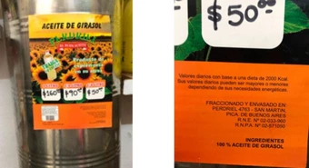 Prohíben en toda la provincia la venta de una marca de aceite de girasol 