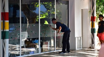 Supermercado Único baleado