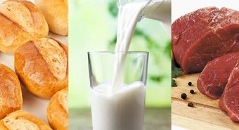 Impuestos en el pan, leche y carne, ¿cuánto pesan en el precio final? 