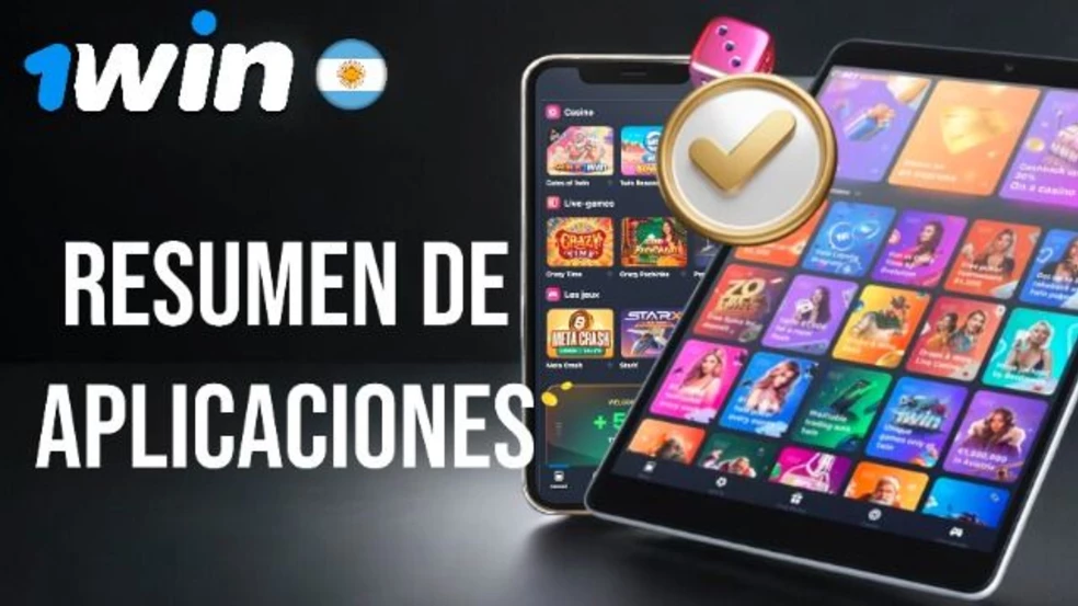 Interfaz de 1win online casino mostrando juegos y bonos